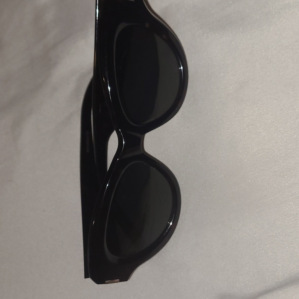 Saint Laurent Black Sunglasses with Leather Case - Picture 5 of 7